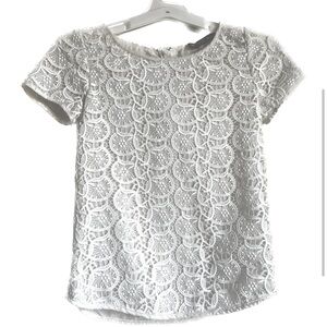 Zara Embroidered Lace Blouse | XS | White